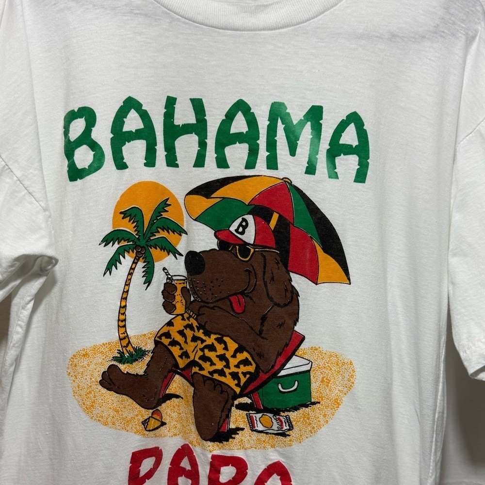 Vintage 90s Bahama Papa Graphic Shirt Men’s Medium (Tag XXL) White - Picture 1 of 3